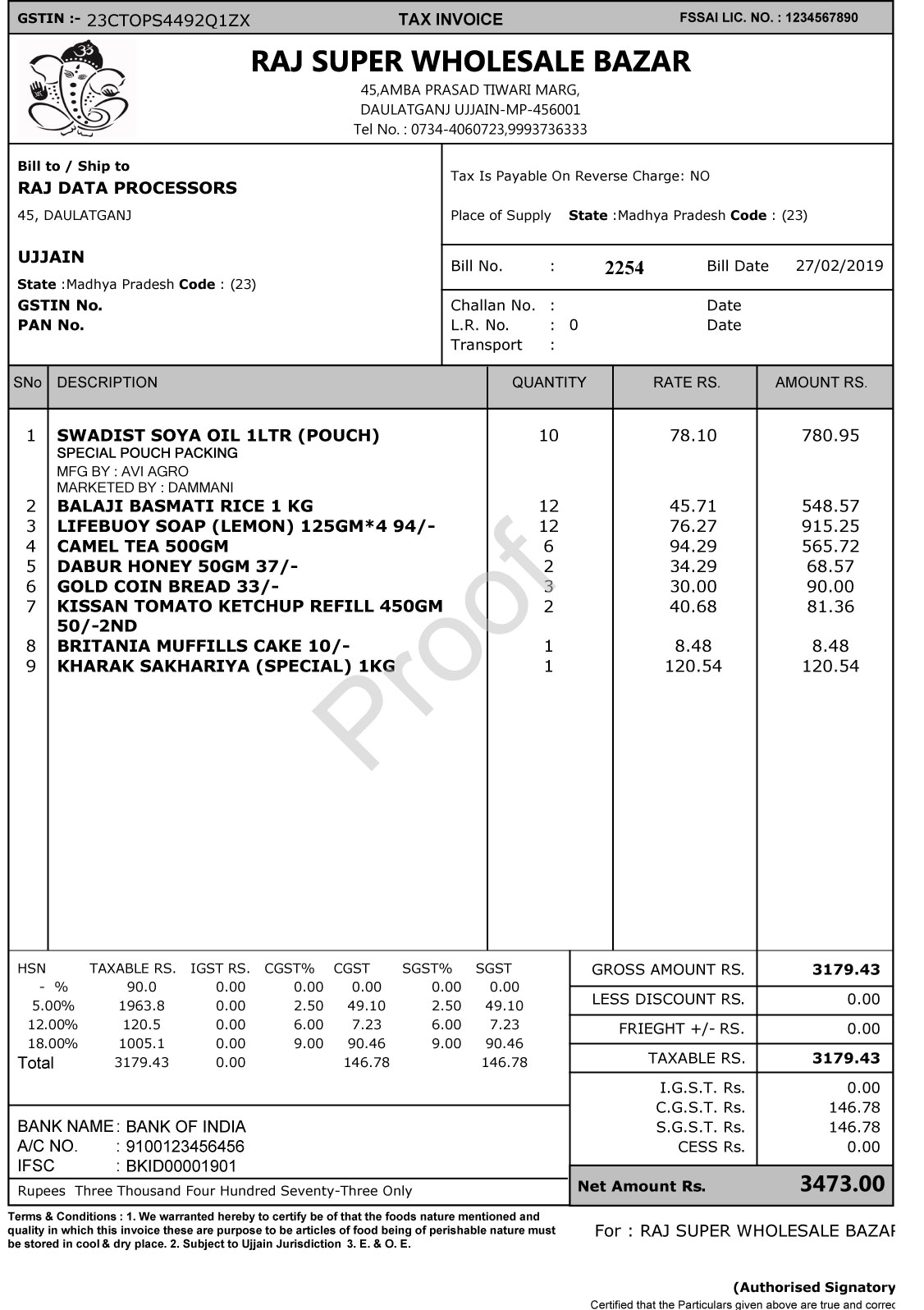 Gst Invoice Format Gst Bill Format Gst Bill Template Gambaran